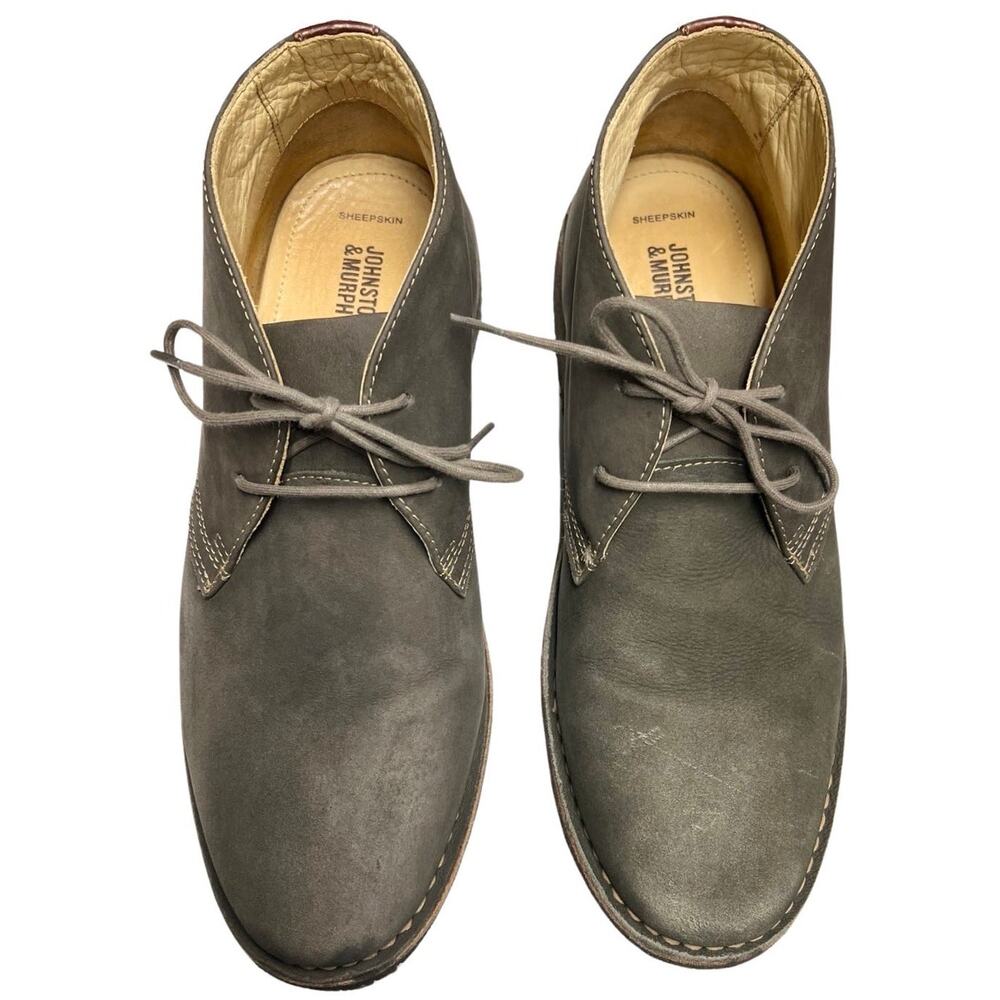 Johnston and Murphy Donnelson Sheepskin Gray Suede Chukka Boot size 9 1/2 - Picture 5 of 9